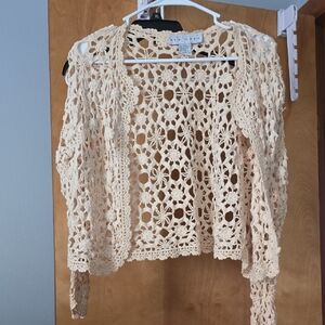 Crochet Floral Lace Cardigan